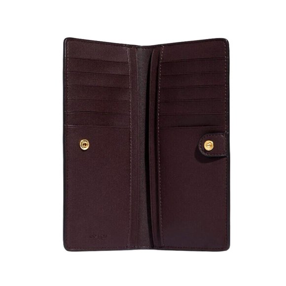 New Coach CF540 Slim Zip Wallet with Penguin Print Black Multi - Picture 3 of 3